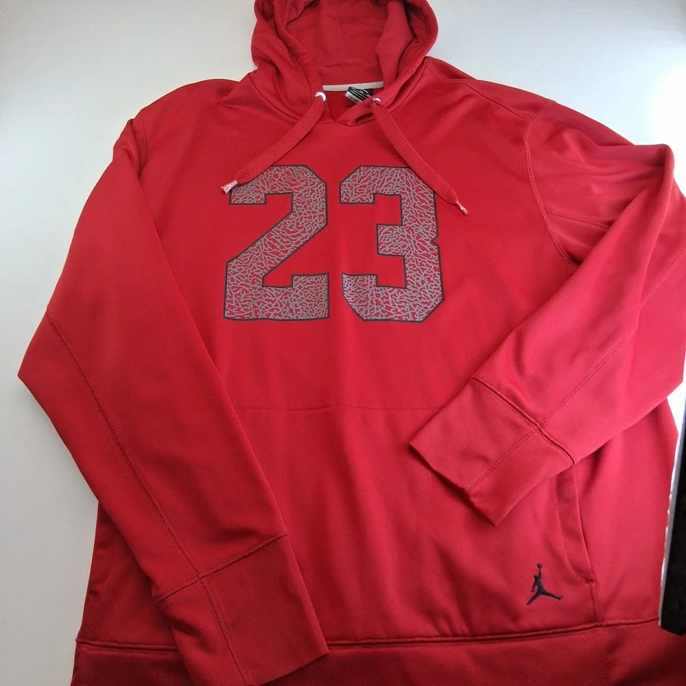 Jordan 23 Red  Hoodie Sweatshirt Mens XL Therma Fit MJ